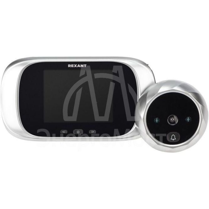 Видеоглазок дверной DV-112 с цветным LCD-дисплеем 2.8дюйм с функцией записи фото и звонком Rexant 45-1112