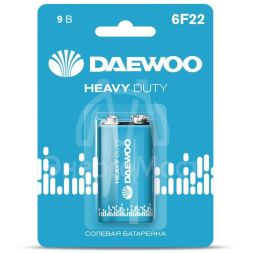 Элемент питания солевой &amp;quot;крона&amp;quot; 6F22 9В Heavy Duty 2021 BL-1 DAEWOO 5029248