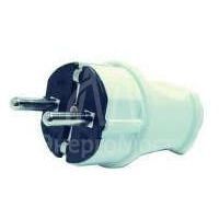 Вилка электрич. с заземл. 16А 220В бел. Makel 10002