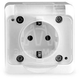 Розетка 1-м ОП Nix 16А IP54 250В с заземл. с прозр. крышкой бел. TOKOV ELECTRIC TKE-NX-R1Z-C01T-IP54