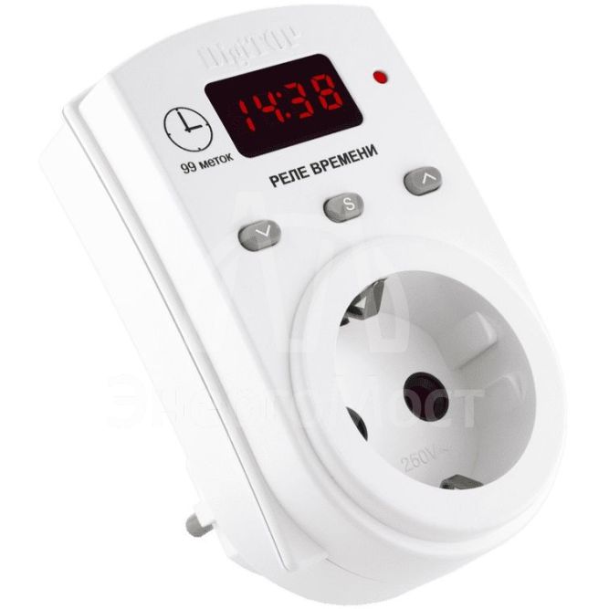 Программируемое реле времени DigiTOP РВ-1с (установка в розетку) 46-279