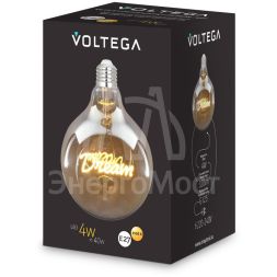 Лампа светодиодная Loft Led G125 4Вт 2500К E27 Voltega 8552