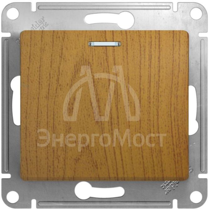 Переключатель проходной 1-кл. СП Glossa 10А IP20 (сх. 6а) 10AX с подсветкой механизм дерево дуб SE GSL000563