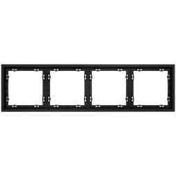 Рамка 4-м S70 пластик. черн. матов. Voltum VLS100408