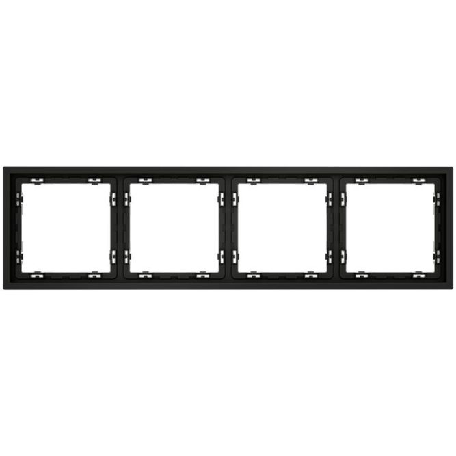 Рамка 4-м S70 пластик. черн. матов. Voltum VLS100408