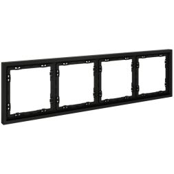 Рамка 4-м S70 пластик. черн. матов. Voltum VLS100408