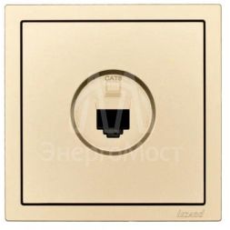 Розетка компьютерная 1-мест. СП ZIMA IP20 зол. LEZARD 704-3688-140