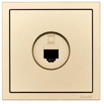 Розетка компьютерная 1-мест. СП ZIMA IP20 зол. LEZARD 704-3688-140