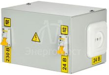 Ящик с понижающим трансформатором ЯТП 0.25 220/24В (2 авт. выкл.) IEK MTT12-024-0250