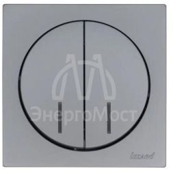 Выключатель 2-кл. СП OSEN 10А IP20 с подсветкой механизм сер. матов. LEZARD 743-7488-112