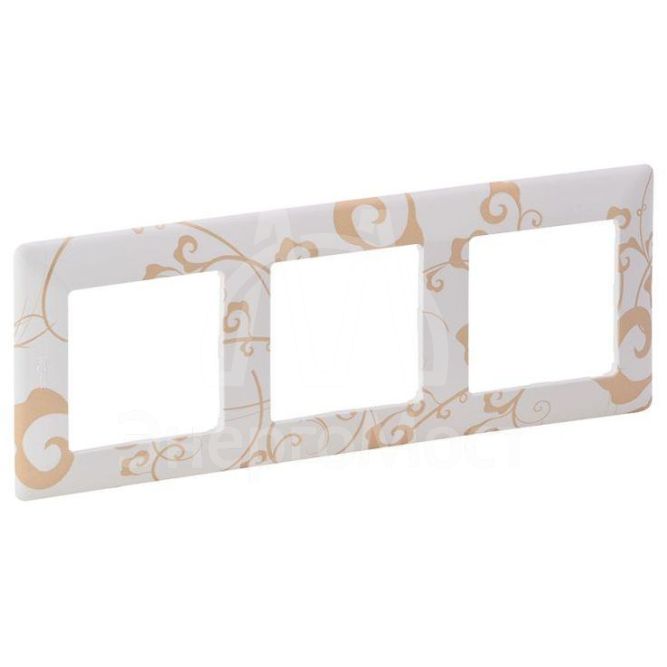 Рамка 3-м Valena Life универсальная ампир бел. Leg 754103