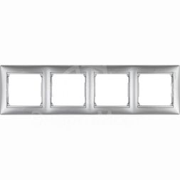Рамка 4-м Valena горизонт. алюм. Leg 770154