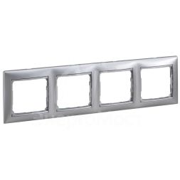 Рамка 4-м Valena горизонт. алюм. Leg 770154