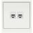 Розетка компьютерная 2-м KANT RJ45 кат.5E без шторки бел. магнолия DKC 7000664