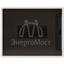 Щиток 8 мод. настенный FRAME с тонированной дверцей с 2 шинами PEN на 6 и 8 отв. бел. DKC F08W1WD