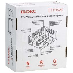Щиток 8 мод. настенный FRAME с тонированной дверцей с 2 шинами PEN на 6 и 8 отв. бел. DKC F08W1WD