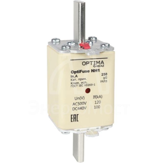 Вставка плавкая OptiFuse NH1-250-gG-УХЛ3 КЭАЗ 374947