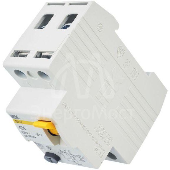 Выключатель дифференциального тока (УЗО) 2п 40А 300мА тип AC ВД1-63 IEK MDV10-2-040-300