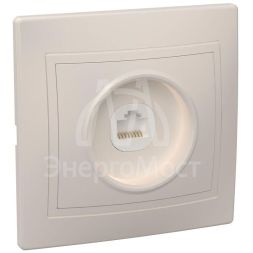 Розетка компьютерная 1-м СП Кварта РК10-ККм IP20 крем. IEK EKK10-K33-DM