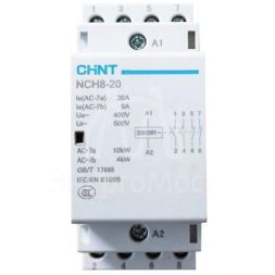 Контактор модульный NCH8-20/22 20А 2НЗ+2НО AC 220/230В 50Гц (R) CHINT 256087