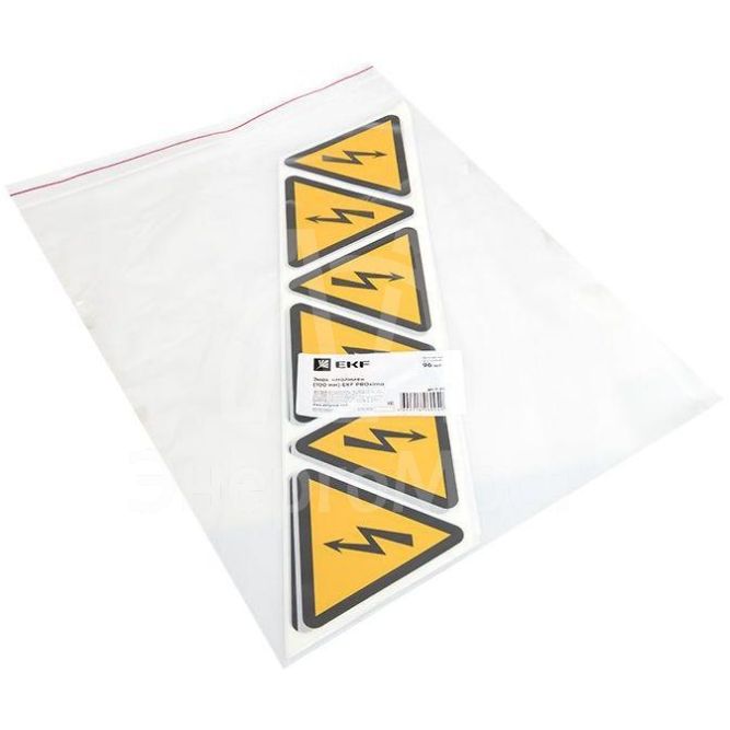 Знак &amp;quot;Молния&amp;quot; 100х100х100мм EKF an-1-01