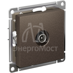 Розетка телевизионная TV AtlasDesign коннектор механизм мокко SE ATN000693