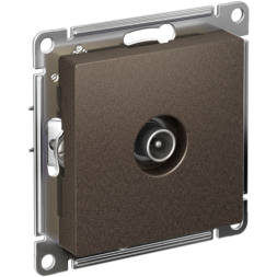 Розетка телевизионная TV AtlasDesign коннектор механизм мокко SE ATN000693