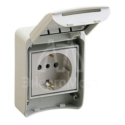 Розетка бытовая 16А 220В 2P+T для Kedra IP65 SchE 81141