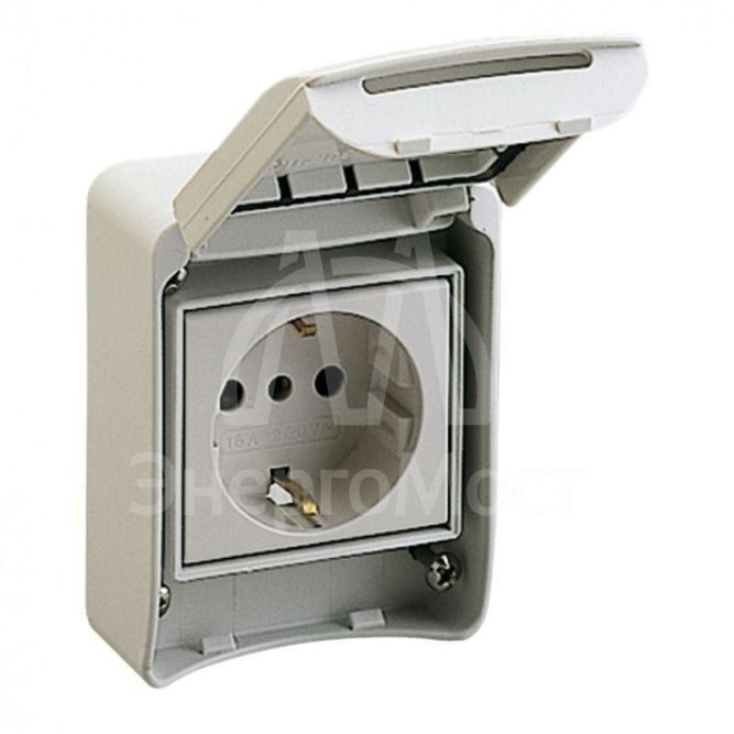 Розетка бытовая 16А 220В 2P+T для Kedra IP65 SchE 81141