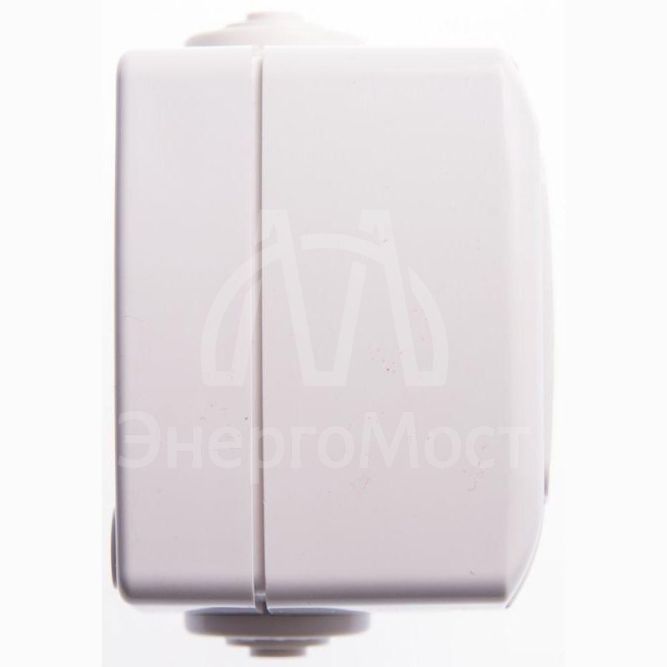 Розетка 1-м ОП Рондо 10А IP44 250В защ. шторка без заземл. бел. SchE RA10-125B-BI