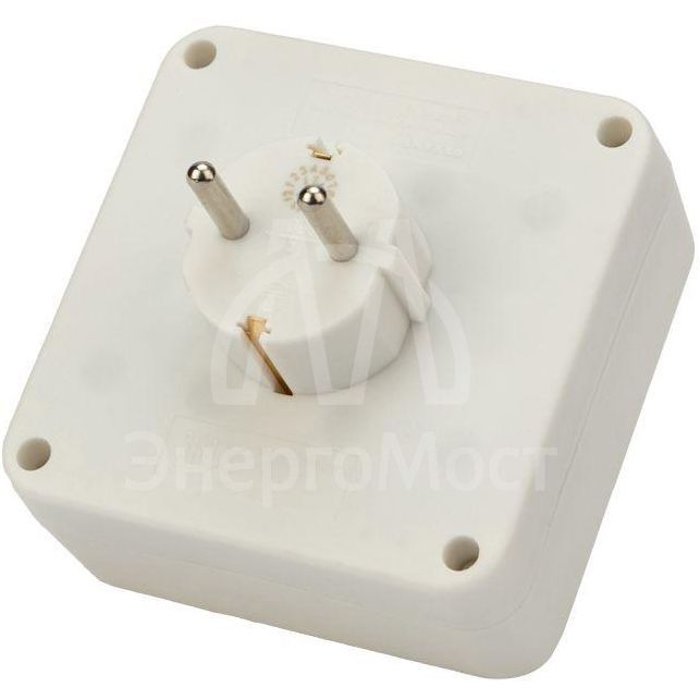 Разветвитель 4-м с заземл. 16А IP20 бел. Rexant 11-1073