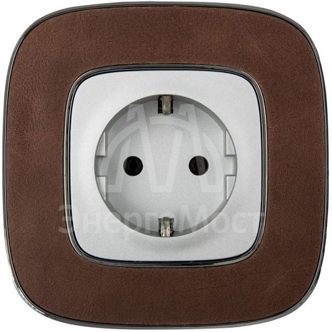 Механизм розетки 1-м СП Valena Allure 16А IP2X 250В 2К+З с лиц. панелью безвинт. зажимы алюм. Leg 753921