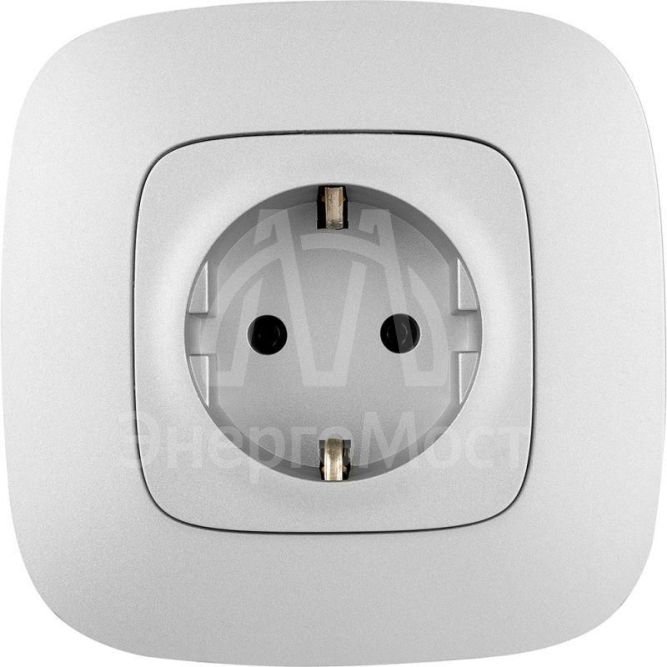 Механизм розетки 1-м СП Valena Allure 16А IP2X 250В 2К+З с лиц. панелью безвинт. зажимы алюм. Leg 753921