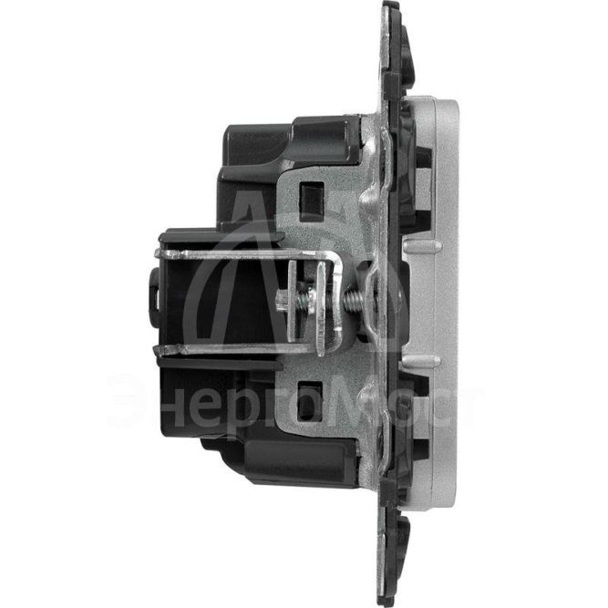 Механизм розетки 1-м СП Valena Allure 16А IP2X 250В 2К+З с лиц. панелью безвинт. зажимы алюм. Leg 753921