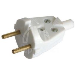 Вилка электрич. без заземл. бел. 6А 250В IP20 бел. с кембр. БЕЛТИЗ В6-001