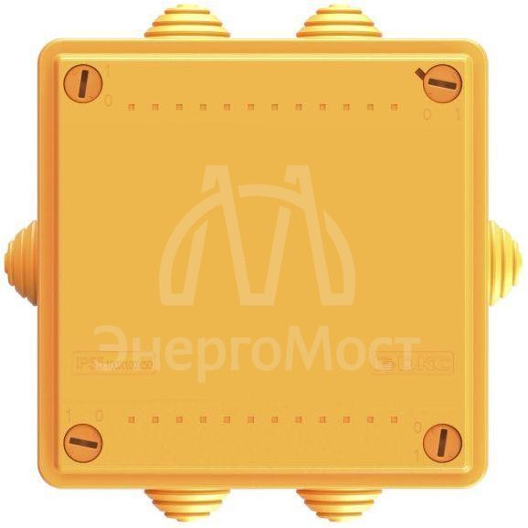Коробка ответвительная FS 100х100х50мм 5р 450В 10А 6кв.мм с каб. вводами и клеммн. IP55 пластик. DKC FSB11506