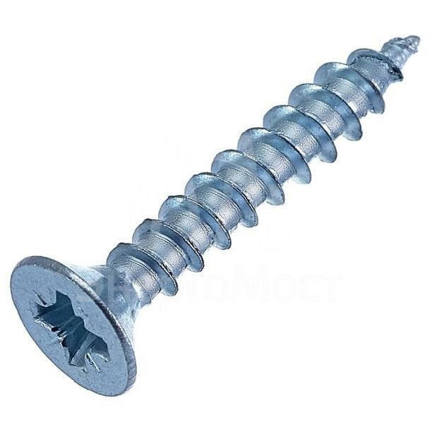 Саморез универсальный 5.0х80 бел. цинк (уп.100шт) коробка СТРОЙМЕТИЗ UTORM2150905