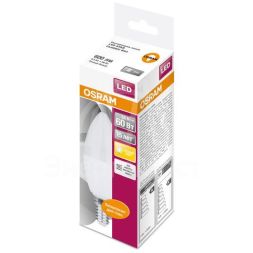 Лампа светодиодная LED STAR CLASSIC B 60 6.5W/830 6.5Вт свеча 3000К тепл. бел. E14 550лм 220-240В матов. пласт. OSRAM 4058075134171