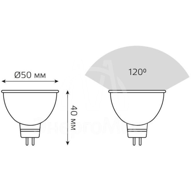 Лампа светодиодная Elementary MR16 GU5.3 9Вт 4100К Gauss 13529