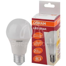Лампа светодиодная LED STAR CLASSIC A 60 7W/827 7Вт грушевидная 2700К тепл. бел. E27 600лм 220-240В матов. пласт. OSRAM 4058075096387