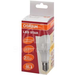 Лампа светодиодная LED STAR CLASSIC A 60 7W/827 7Вт грушевидная 2700К тепл. бел. E27 600лм 220-240В матов. пласт. OSRAM 4058075096387
