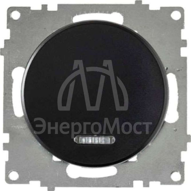 Механизм выключателя 1-кл. СП Florence 10А IP20 с подсветкой черн. 1E31701303 OneKeyElectro 2172824