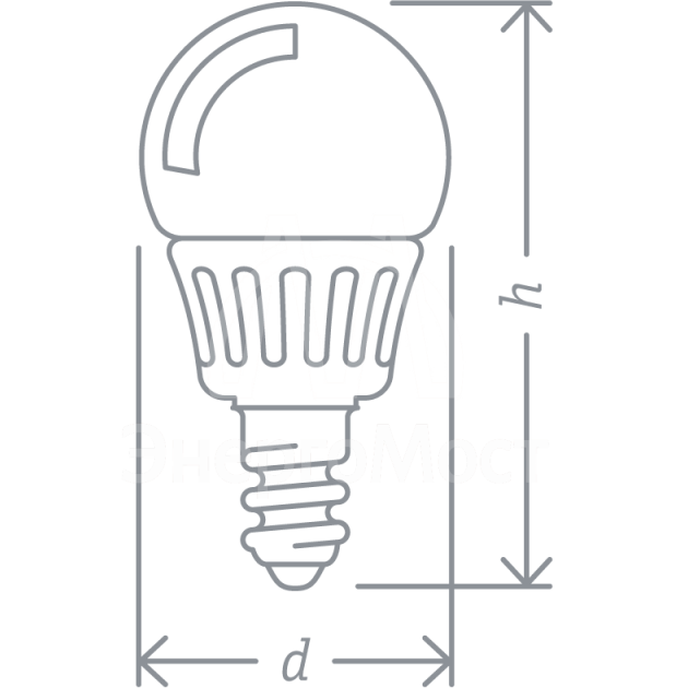 Лампа светодиодная 94 476 NLL-P-G45-5-230-2.7K-E14 5Вт шар 2700К тепл. бел. E14 330лм 220-240В Navigator 94476