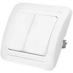 Выключатель 2-кл. СП Валери 10А IP20 бел. UNIVersal В0023