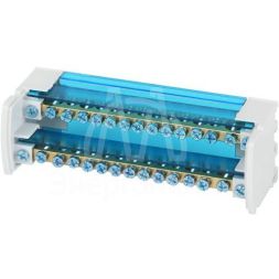 Шины на DIN-рейку в корпусе (кросс-модуль) ШНК 2х15 L+PEN NO-224-14 ЭРА Б0043932