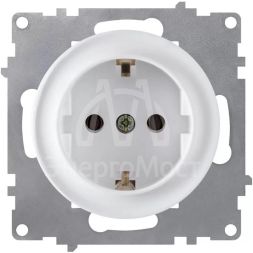 Розетка 1-м СП Florence 16А IP20 с заземл. винт. клеммы механизм бел. 1E10201300 OneKeyElectro 2172765