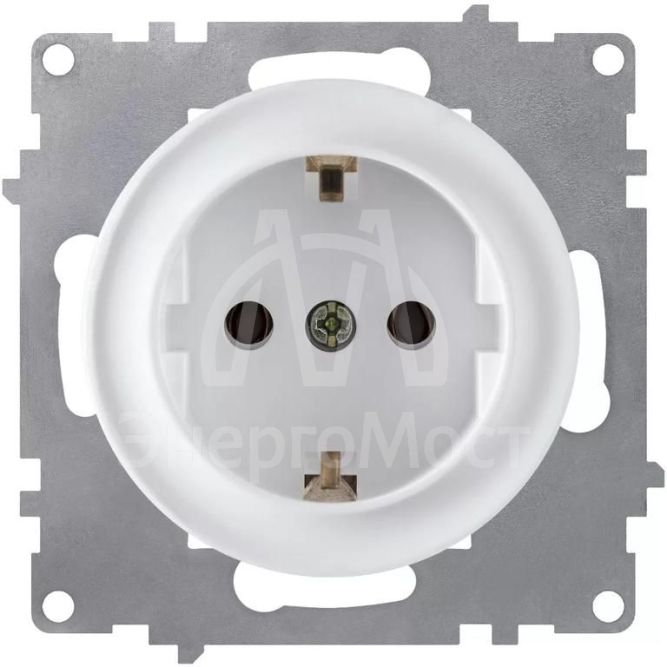 Розетка 1-м СП Florence 16А IP20 с заземл. винт. клеммы механизм бел. 1E10201300 OneKeyElectro 2172765