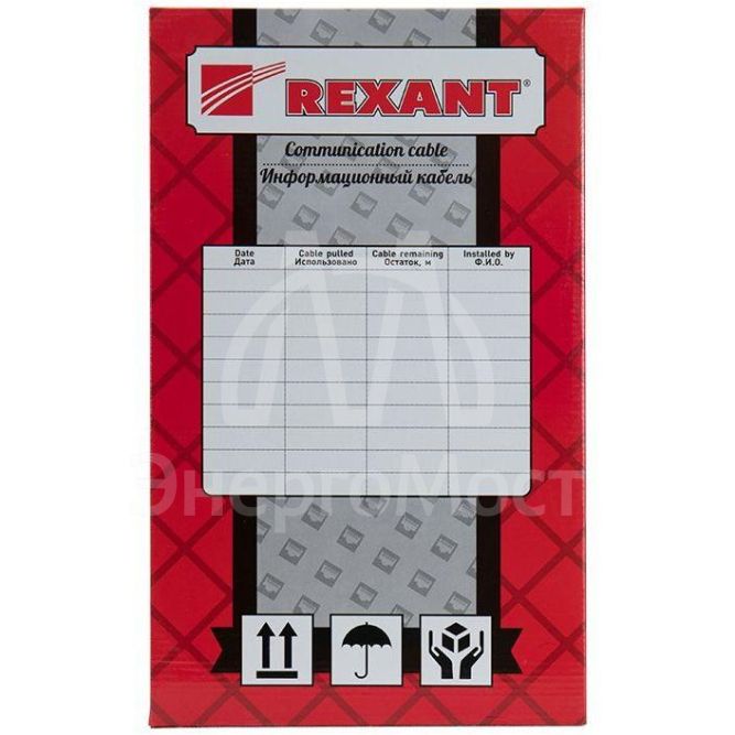 Кабель FTP 4х2х24AWG CAT5e 305м нг(А)-HF (м) Rexant 01-0150