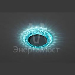 Светильник DK LD23 BL1/WH GX53 точечный; декор со светодиодной подсветкой голуб. ЭРА Б0029628
