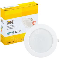 Светильник светодиодный ДВО 1613 12Вт 4000К IP20 круг бел. IEK LDVO0-1613-12-4000-K01
